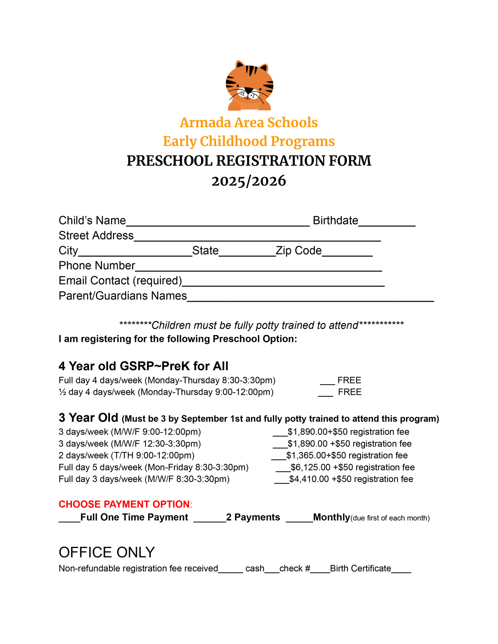 preschool flyer